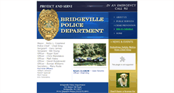 Desktop Screenshot of bridgevillepd.com